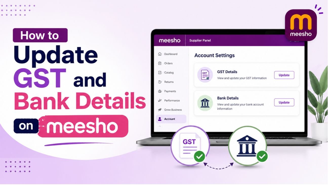 How to update gst and bank details